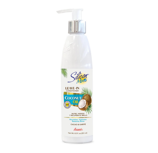 SILICON MIX COCONUT OIL NOURISHING LEAVE-IN CONDITIONER MOUSTURIZING | WITH COCOA AND SHEA BUTTER GREAT FOR DRY DAMAGED HAIR | 8.5 oz